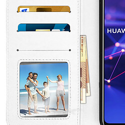 Avizar Housse Huawei Mate 20 lite Étui Folio Portefeuille Fonction Support - blanc pas cher