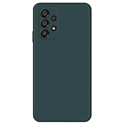 Coque en TPU antichoc, bord droit, caoutchouté pour votre Samsung Galaxy A33 5G - vert noirâtre