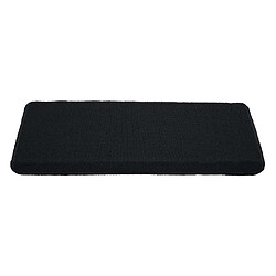 Mendler Lot de 15 tapis pour marches éscalier HWC-G49, protection d'escalier, 65x25cm ~ rectangulaire, noir-anthracite