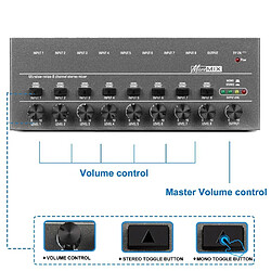 Avis Table De Mixage 8 Voies Stéréo Mono Compacte Avec Amplificateur Puissant YONIS