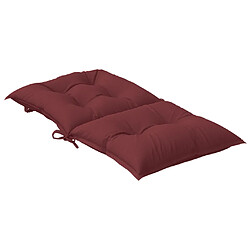 Acheter vidaXL Coussins de chaise dossier bas lot de 4 rouge bordeaux mélangé