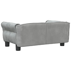 Maison Chic Niche Lit pour chien | Panier couchage pour chien gris clair 70x45x30 cm velours -GKD84515 pas cher