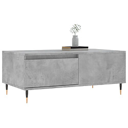 Avis vidaXL Table basse Gris béton 90x50x36,5 cm Bois d'ingénierie