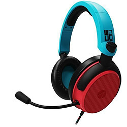 Stealth Casque de Jeu Supra-auriculaire C6-100 Rouge et Bleu pour PS4/PS5, Xbox, Switch, PC avec Micro Flexible, Prise Jack 3,5 mm, câble de 1,5 m, léger, Confortable et Durable