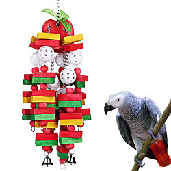 Oiseau à Mâcher Jouet Perroquet Cage Morsure Jouets En Bois Bloc Oiseau Perroquet Jouets Type A