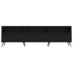 Acheter vidaXL Meuble TV noir 150x30x44,5 cm bois d'ingénierie