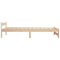 Acheter Maison Chic Lit adulte - Lit simple Cadre de lit,Structure du lit Contemporain Bois de pin massif 100x200 cm -MN71655