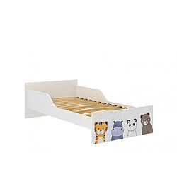 Kids Literie Lit enfant Pufi 80 x 160 Mini Zoo Livré avec sommiers