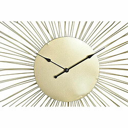 Horloge Murale DKD Home Decor Fleur Doré Métal (57 x 4 x 57 cm)