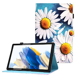 Etui en PU fermeture magnétique avec support, porte-cartes et porte-stylo tournesol pour votre Samsung Galaxy Tab A8 10.5 (2021) SM-X200/SM-X205