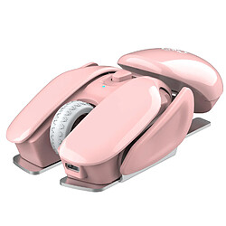 Universal T37 1600dpi 2.4G sans fil rechargeable sans fil souris silencieuse PC portable rose