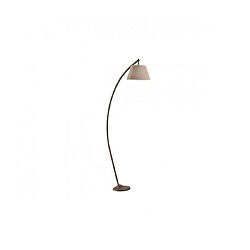 Lumière Lampadaire arqué SUSI Métal,Tissu Marron