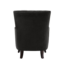 Beliani Fauteuil VIBORG II Velours Noir pas cher