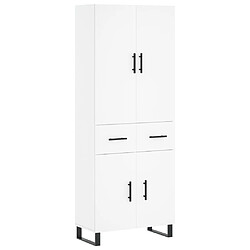 vidaXL Buffet haut Blanc 69,5x34x180 cm Bois d'ingénierie