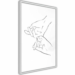 Paris Prix Affiche Murale Encadrée Joined Hands White 40 x 60 cm Blanc