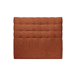 Sommeil de plomb Tete de lit Capitonnée Bouclette Terracotta L 135 cm - Ep 10 cm rembourré