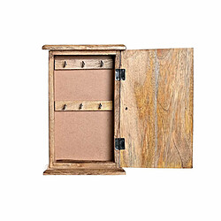 Armoire à clés DKD Home Decor Marron Brun foncé Bois de manguier 18 x 7,5 x 28 cm