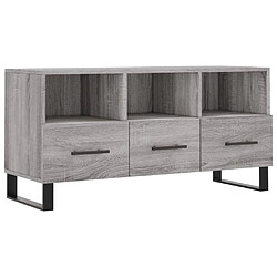 Maison Chic Meuble TV scandinave gris - Banc TV pour salon Sonoma 102x36x50 cm bois d'ingénierie -MN24319