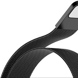 PHONECARE Bracelet Milanese Loop Fermoir Magnétique pour Fitbit Inspire 2 - Noir