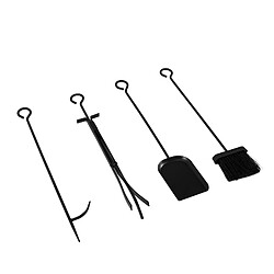 Acheter SoBuy SDA01-SCH Porte Bûches Serviteur de Cheminée avec 4 Outils Ensemble d‘outils pour Intérieur Extérieur