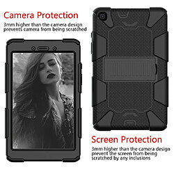 Wewoo Pour Galaxy Tab A8.0 2019 / T290 Housse de protection en silicone bicolore antichoc avec support noir +