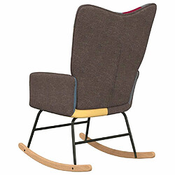 Maison Chic Chaise à bascule | Fauteuil Relax, design moderne Patchwork Tissu -GKD89916 pas cher