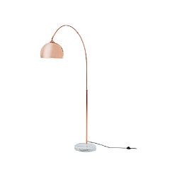 Vente-Unique Grand lampadaire arc style art déco - Métal et marbre - H. 180 cm - Cuivré - OMBRAGE