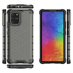 Coque en TPU modèle en nid d'abeille hybride antichoc noir pour votre Samsung Galaxy A91/S10 Lite