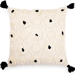 ICONIK INTERIOR Coussin de style boho Bali - Housse et Rembourrage inclus - Eleanor Noir