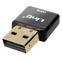 Clé USB WiFi 300Mbps Adaptateur Réseau Bouton WPS Ultra-Compact LinQ Noir