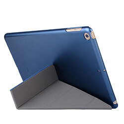 Acheter Etui en PU origami façon soie avec support bleu foncé pour votre Apple iPad 10.2 (2019)