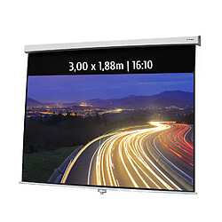 Kimex Ecran de projection manuel 3,00 x 1,88m - Format 16:10