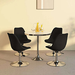 Maison Chic Lot de 4 Chaises pivotantes à manger,Chaises à manger,Chaises de cuisine salon Noir Tissu -MN96057