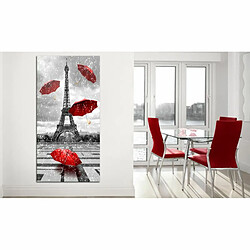 Paris Prix Tableau Imprimé Paris : Red Umbrellas 60x120cm