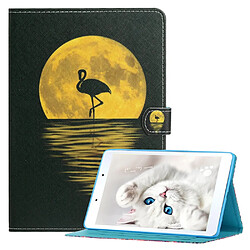 Etui en PU Porte-cartes à motif élégant lune pour votre Samsung Galaxy Tab A7 Lite 8.7 pouces T220/T225