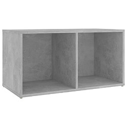 vidaXL Meuble TV gris béton 72x35x36,5 cm bois d’ingénierie