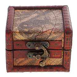 Boîte à bijoux en bois Rétro Coffret à Bijoux avec Verrouillage Boîte de Rangement en Bois Décoration de Maison Cadeau de Mariage