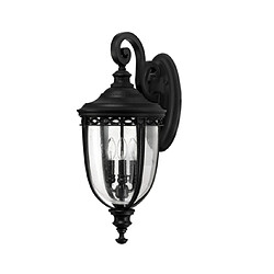 Elstead Lighting Applique murale extérieur English Acier,Verre pressé Noir