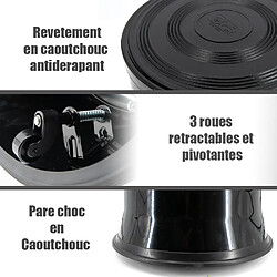 Tabouret marchepied mobile antidérapant noir 2 hauteurs 150 kg Safetool