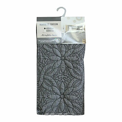 Paris Prix Housse de Coussin Florette 40x40cm Anthracite