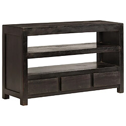 Maison Chic Meuble TV scandinave - Banc TV pour salon Bois d'acacia solide 90 x 30 x 55 cm Marron foncé -MN83274