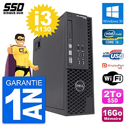 PC Dell Precision T1700 SFF Intel Core i3-4130 RAM 16Go SSD 2To Windows 10 Wifi - Occasion