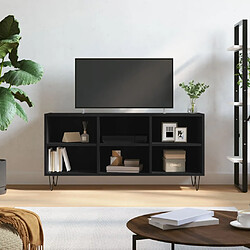 vidaXL Meuble TV noir 103,5x30x50 cm bois d'ingénierie