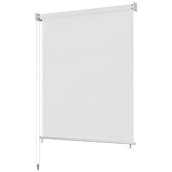 vidaXL Store roulant d'extérieur Blanc 60x140 cm PEHD