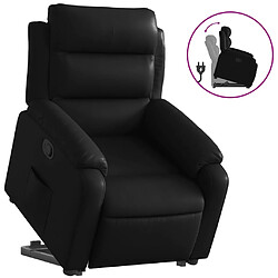 vidaXL Fauteuil inclinable Noir Similicuir