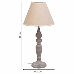 Acheter Lampe de bureau Alexandra House Living Blanc Gris Métal Tissu 220-240 V 23 x 46 x 23 cm