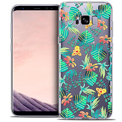 Caseink Coque Housse Etui Samsung Galaxy S8+/ Plus (G955) [Crystal Gel HD Collection Spring Design Tropical - Souple - Ultra Fin - Imprimé en France]