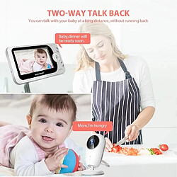 Babyphone Camera Sans Fil 4.3 Pouces Vision Nocturne Température Intercom Lullaby EU Plug YONIS pas cher