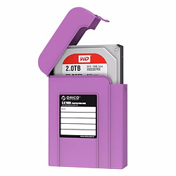 Wewoo Boîtier disque dur Violet PHI-35 3.5 pouces SATA HDD Case Protéger la boîte de couverture