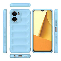 Htdmobiles Coque pour Vivo Y16 - housse etui silicone gel fine + verre trempe - BLEU CLAIR